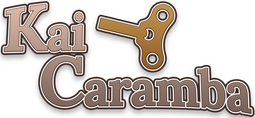Logo with a winding key that reads "Kai Caramba"